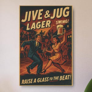 Vintage Beer Commercial Metal Art Sign - Retro Bar Wall Decor, Man Cave Sign, Brewery Plaque, Pub Wall Hanging, Rustic Home Decor