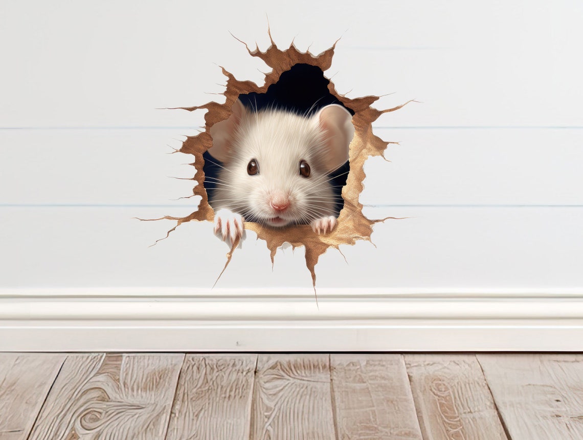 Mouse Sticker for Wall, Mouse Wall Decal, Mouse Vinyl Sticker, Nursery ...