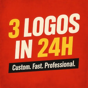3 Custom Logo Design Package – Individual Logos for Business Branding & Identity Delivered Fast in 24 Hours - Digital Download