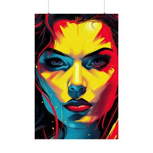 Bold Pop Art Female Comic Portraits - Epic Retro Comic Posters