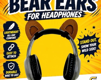 Bear Ears for Headphones - 3D Printed Streamer Gaming Headset Attachment