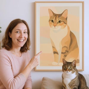 写真からカスタムパステルペットポートレート - 柔らかく魅力的なイラスト - ペットの飼い主や動物愛好家へのデジタルファイルギフト
