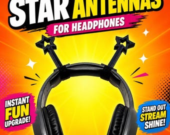 Star Antenna for Headphones - 3D Printed Headset Streamer & Gaming Headset Attachment