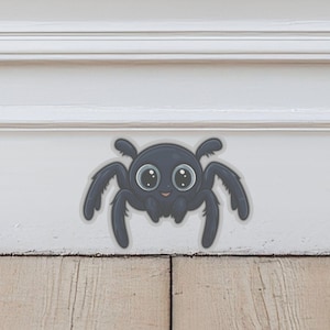 Cute Spider Sticker - Adorable Arachnid Baseboard Decal - Fun Laptop Decor - Perfect for Scrapbooks or Journals
