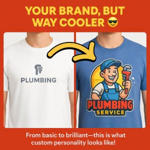 Logotipo y marca de dibujos animados personalizados para pequeñas empresas - Diseño personalizado - Descarga digital