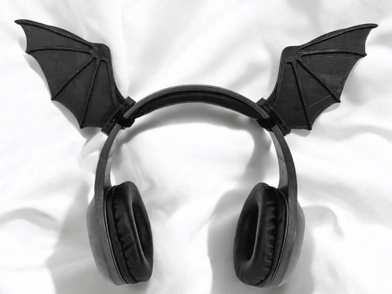 Bat Wings Headset Attachments Cosplay Props. Twitch Streamer Gaming Headset Attachment Etsy