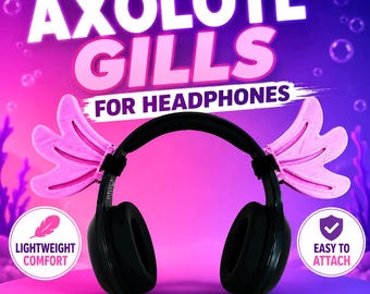 Axolotl Gills for Headphones - 3D Printed Streamer & Gaming Headset Attachment
