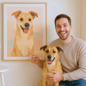 Custom Pastel Pet Portrait – Soft & Charming Illustrations from Your Pet's Photo - Beautiful Gift for Pet Owner - Digital File