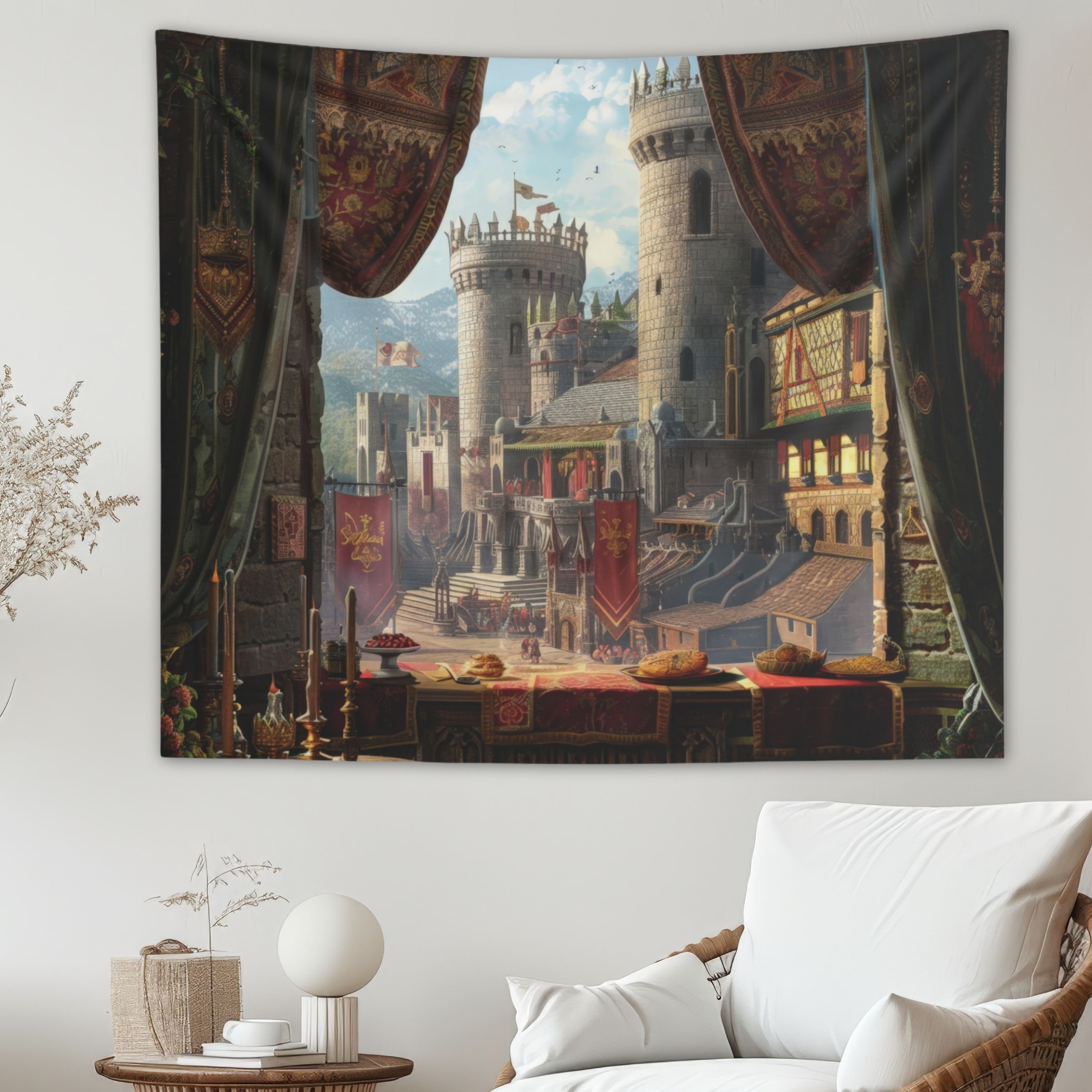 Castle wall tapestry sale