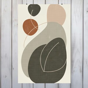 Calm Elegance Japandi Wall Art Print, Artistic Harmony Poster, Fine Art Paper, 3 Sizes - Stylish Interior Art