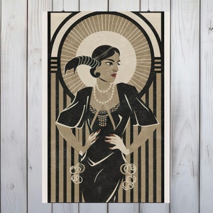Art Deco Elegance, Vintage 1920s Inspired Wall Poster, Premium Fine Art Matte Paper, 3 Sizes - Timeless Decor Piece