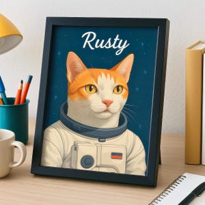 Personalized Astronaut Pet Portrait: Custom Space Suit Art (Digital Download)
