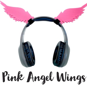 Pink Angel Wings for Headphones, Headset & Cosplay Props.  Twitch Streamer Gaming Headset Attachment