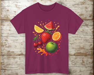 Kiwistar T-Shirt Uomo Arancione - Müllmann Evolution - Maglia Creativa Con Stampa Ironica