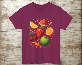 Kiwistar T-Shirt Uomo Arancione - Müllmann Evolution - Maglia Creativa Con Stampa Ironica