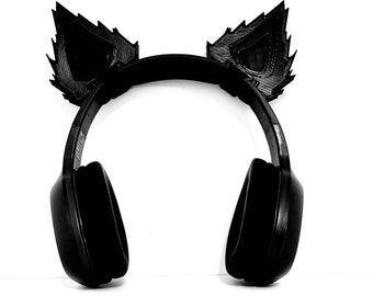 Headphones with top dog ears