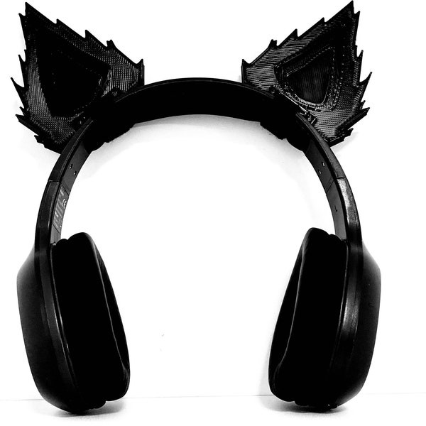 Werewolf / Wolf Ears Headset Attachments & Cosplay Props.  Twitch Streamer Gaming Headset Attachment