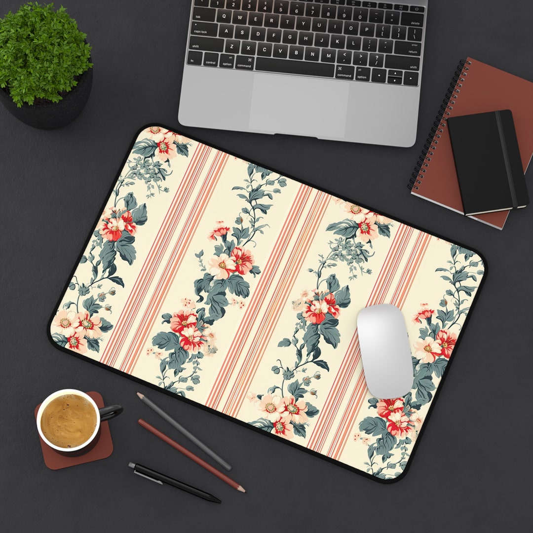 Shabby Chic XXL Mouse Pad - Large Vintage Floral Desk Mat - Cottage ...