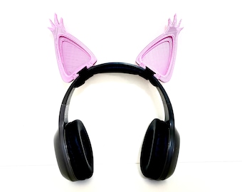 Cute Fox Ears for Headphones, Headset & Cosplay Props.  Twitch Streamer Gaming Headset Attachment
