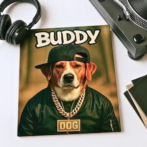 Personalized Hip Hop Pet Portrait from Photo – Give Your Pet the Ultimate Swag - Gift for Dog or Cat Pet Lovers - Digital Image Download