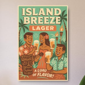 Vintage Beer Commercial Metal Sign - Retro Bar Wall Hanging, Mancave Plaque, Rustic Brewery Artwork, Unique Pub Art, Tavern Decoration