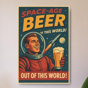 レトロなビール広告メタルサイン - 男の隠れ家の壁装飾、ヴィンテージバー吊り下げプレート、ユニークな醸造所アート、素朴なパブアートワーク、居酒屋サイン