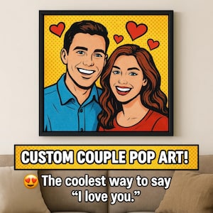 Spersonalizowany portret Pop Art ze zdjęcia – spersonalizowany prezent w formie sztuki cyfrowej – kolorowy wydruk ścienny do dekoracji domu dla bliskich – pobieranie cyfrowe