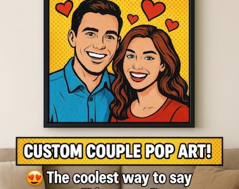 Custom Pop Art Portrait from Your Photo – Personalized Digital Art Gift – Colorful Home Decor Wall Print for Loved Ones  - Digital Download