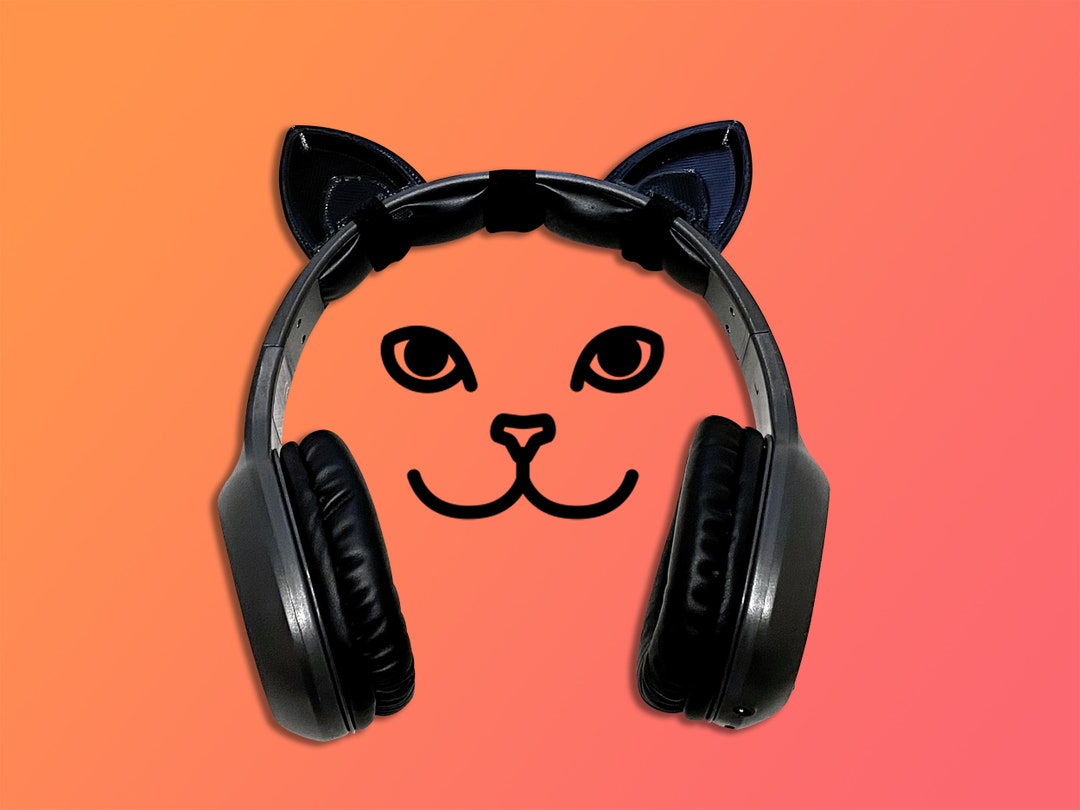 Cat Ears Headset Attachments & Cosplay Props. Twitch Streamer Etsy