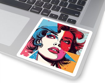Retro Superhero Pop Art Sticker - Epic Decal for Laptop, Water Bottle, Journal or Planner