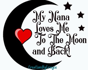 Mi Nana me ama hasta la luna y más allá PNG - Mi Nana me ama Descarga digital - Me ama hasta la luna y más allá