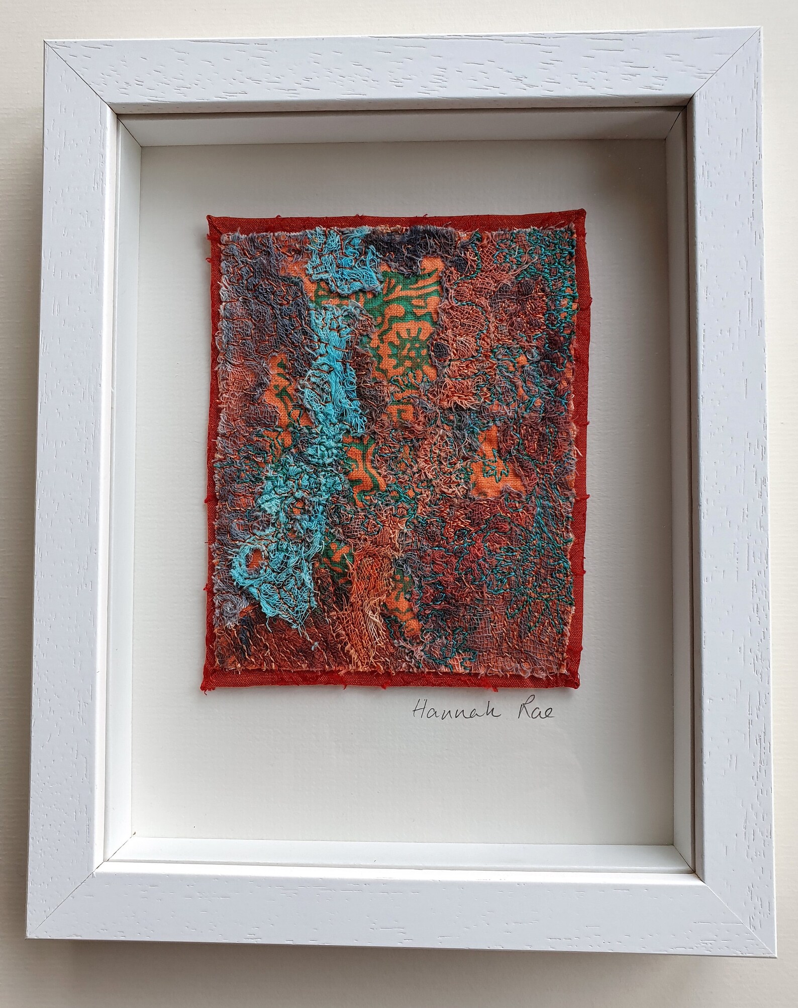 Framed Embroidered Art Hand Embroidery Home Décor Wall Etsy