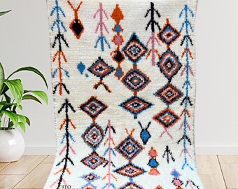 Azilal Moroccan Rug - Handmade Wool Rug - Handwoven Rug - Authentic Berber Carpet for Home Decor - Area Rug for Living Room – Custom Rug
