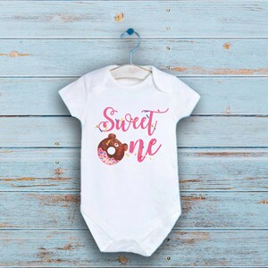 Sweet One Onesie®, Personalized 1st Birthday Onesie, Donut Baby Clothes, Donut Birthday Shirt, Toddler Donut Shirt, Donut Baby Outfit Party