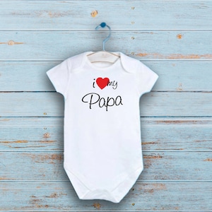 I Love My Papa Onesie®, Pregnancy Bodysuit, Baby Announcement Onesie®, Baby Bodysuit, Grandpa, Cute Baby Bodysuit