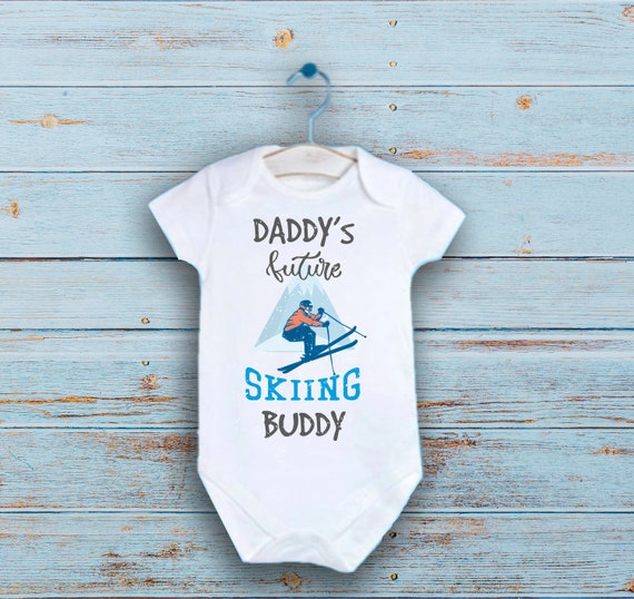Daddy's Future Skiing Buddy Onesie® Future Skier Baby | Etsy
