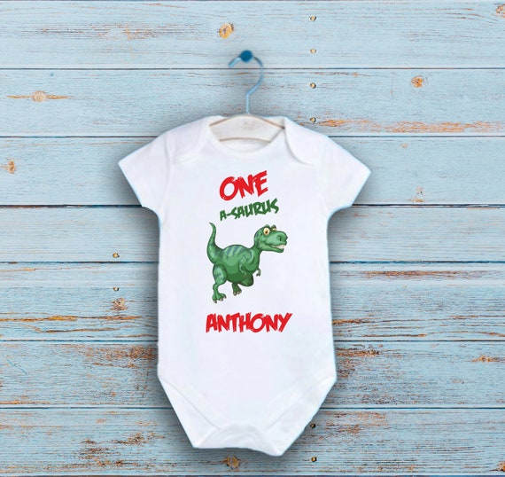 1st birthday dinosaur onesie