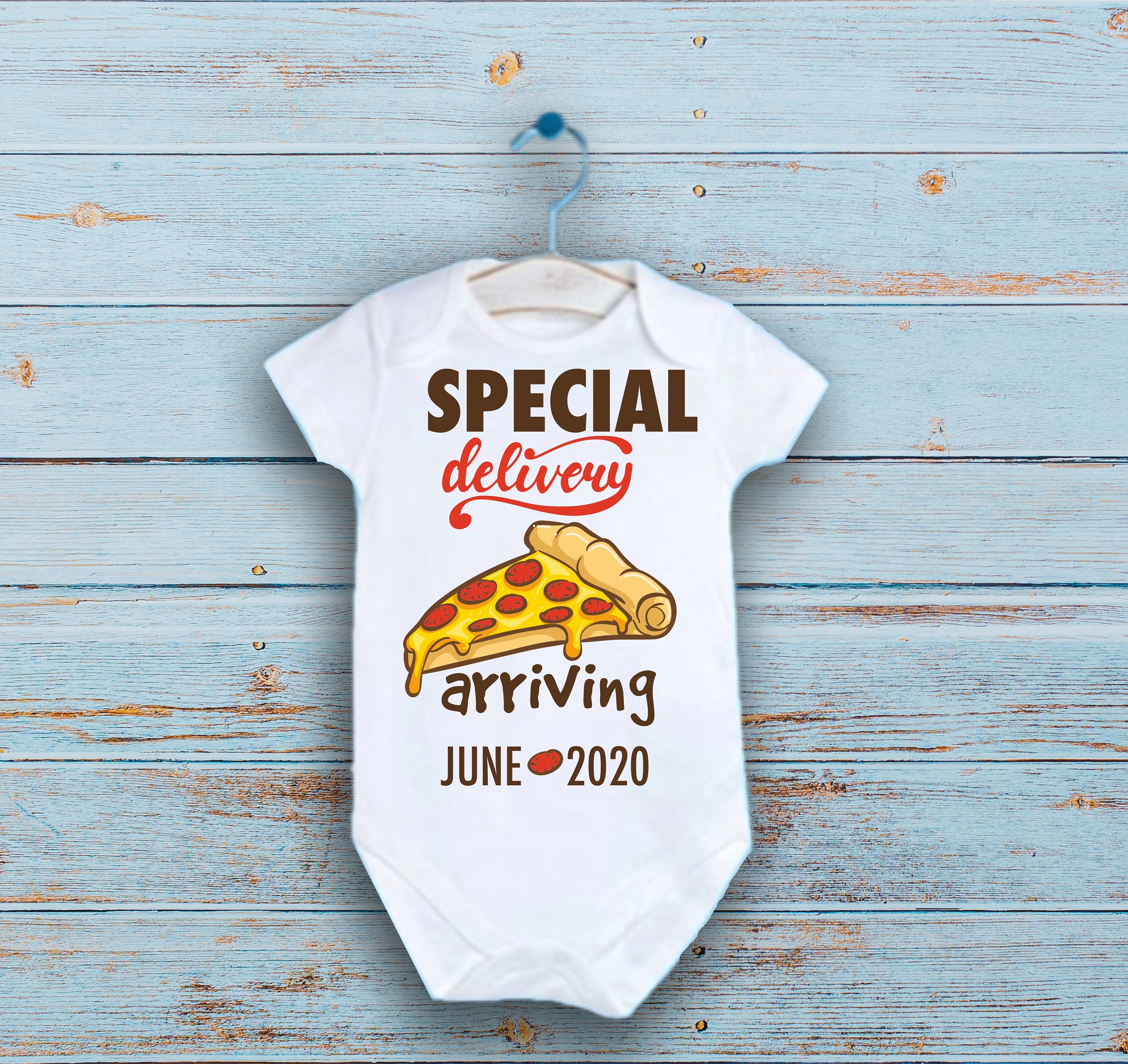 Newborn Canada Day Outfit Special Onesie Pizza Bodysuit, Pizza