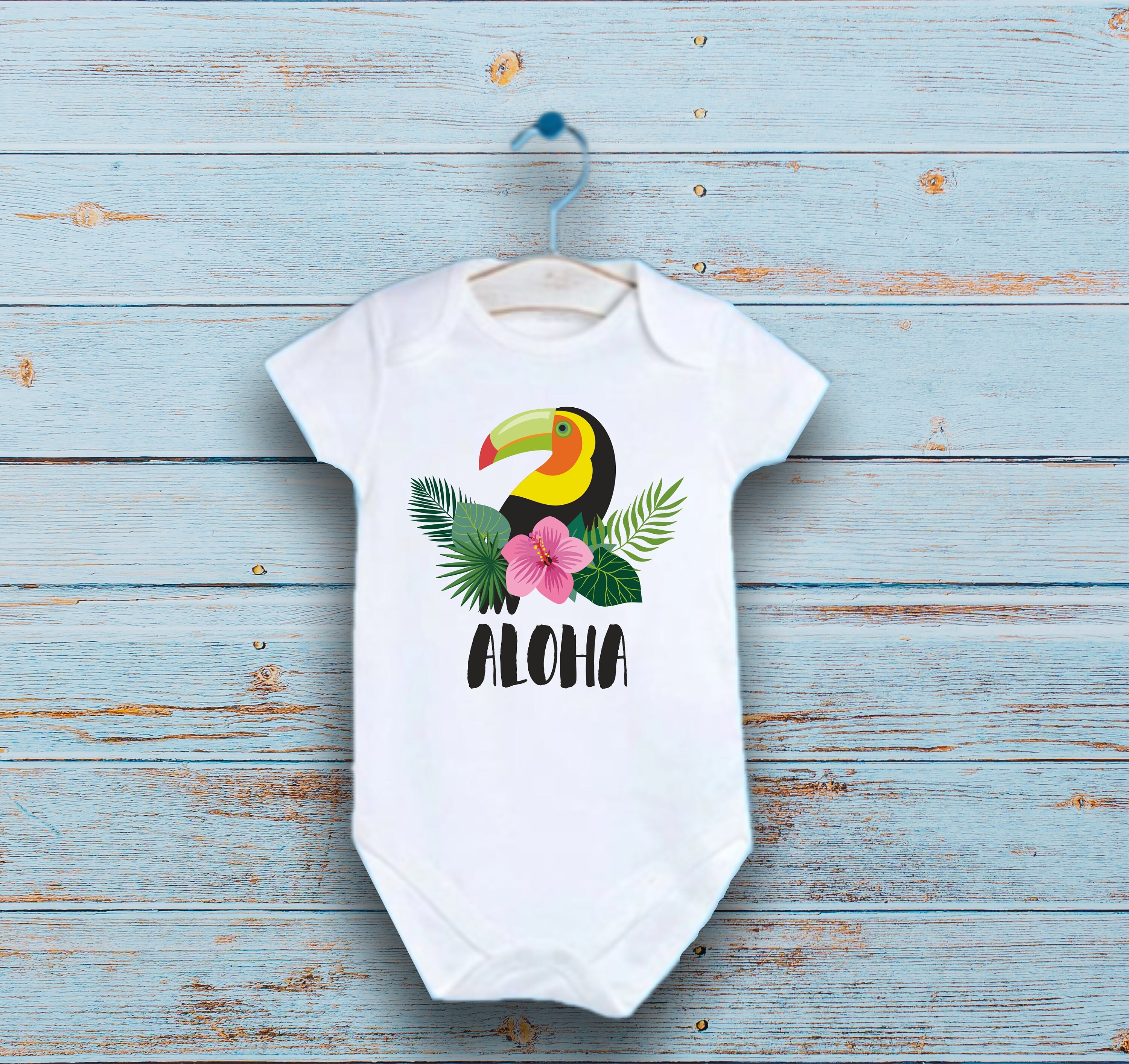 Aloha Tucan Onesie®, Tucan Baby Onesie®, Sommer Baby Kleidung, Boho Geburtstag Shirt, Kleinkind Sommer Shirt, Tucan Baby Outfit, Babykleidung