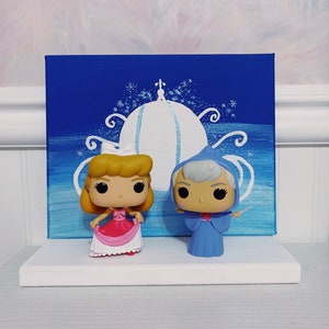 Hand Painted Funko Pop Display Cinderella Inspired
