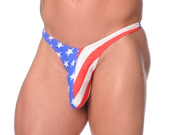Perizoma da uomo con design bandiera USA.