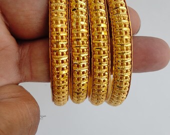 Indian Gift Gold Plated Bollywood Jewelry Traditional Bangles Bracelet Set