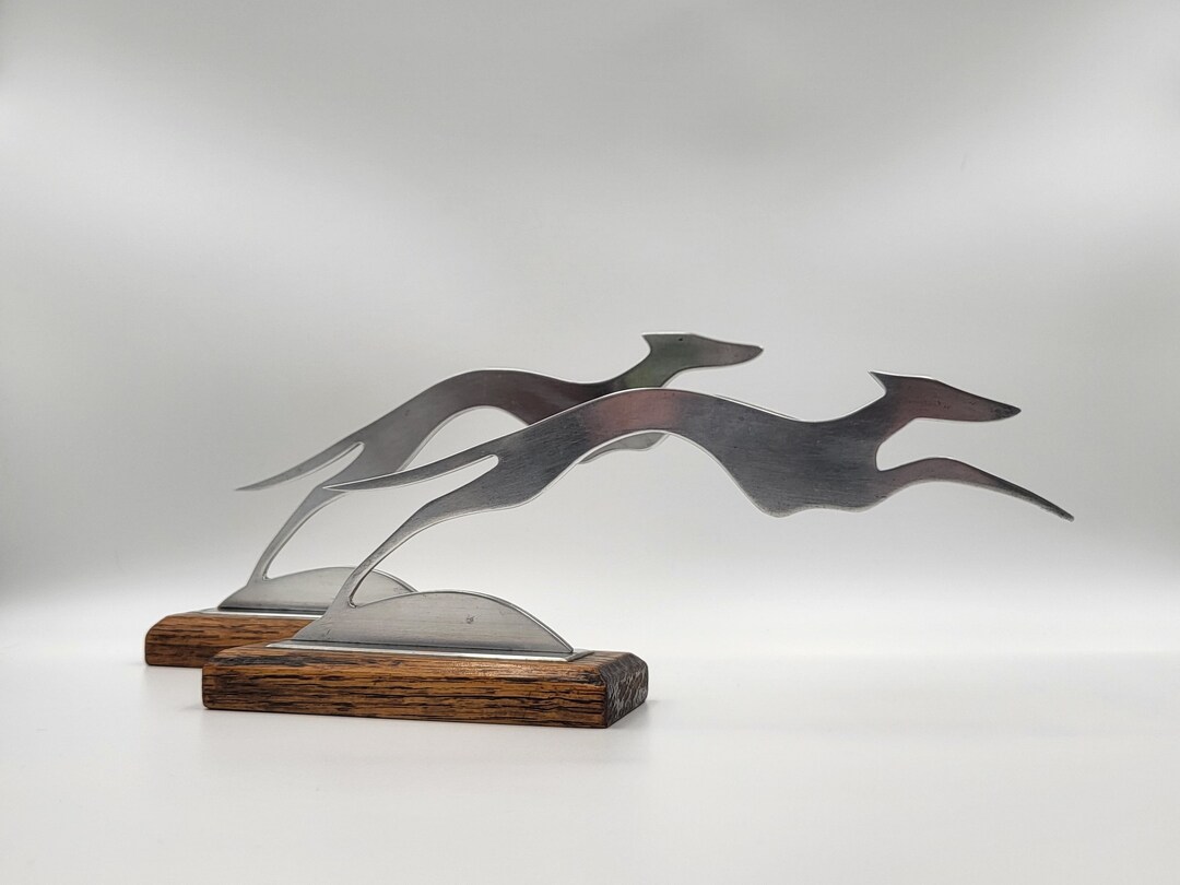 Art Deco Leaping Greyhound Bookends Ref 1654 Etsy