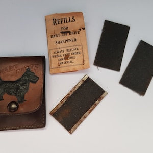Vintage Scottie Dog - &quot;Sharp Darts&quot; - Scottish Terrier - Leather Case