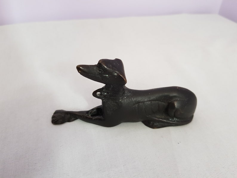 Antique Bronze Greyhound Whippet Sighthound Rare