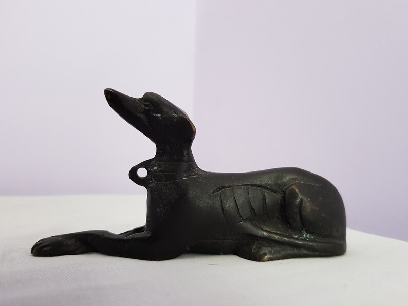 Antique Bronze Greyhound Whippet Sighthound Rare