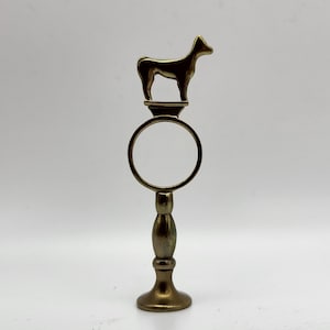 Williamsburg Sven Berg Geddy Foundry-  Pipe Tamper - Dog - Hound - Signed BERG I.G. - Colonial Williamsburg