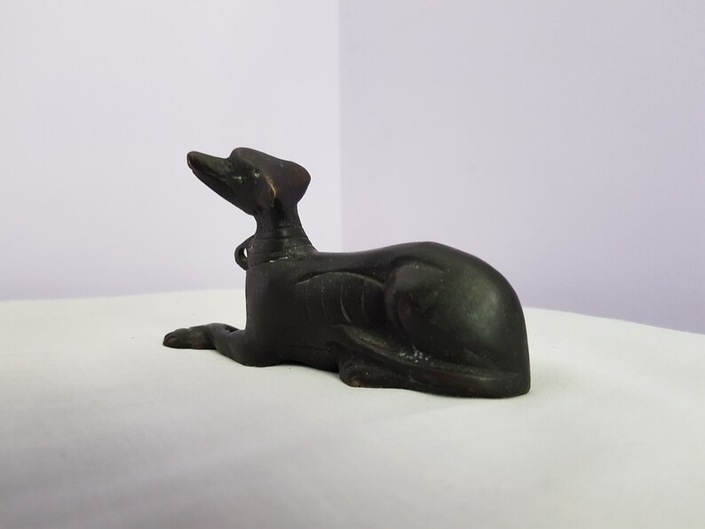 Antique Bronze Greyhound Whippet Sighthound Rare