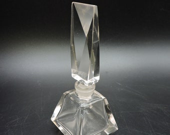 Vintage Cut Glass Perfume Bottle ~ Vanity Decor~ Collectible Perfume Bottle