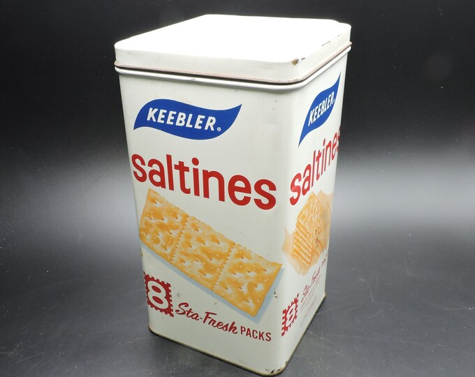 Vintage Cracker Tin Older Keebler Cracker Tin Keebler Etsy